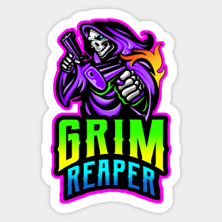 Grim Reaper Double Pistols Sticker